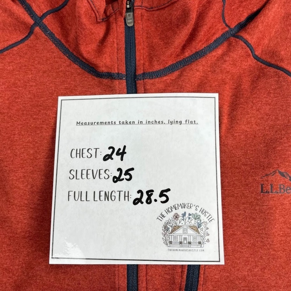 LL Bean Men's XL Slightly Fitted 1/4 Zip L/S Activewear Hiking Trail Red Ochre - Picture 7 of 8
